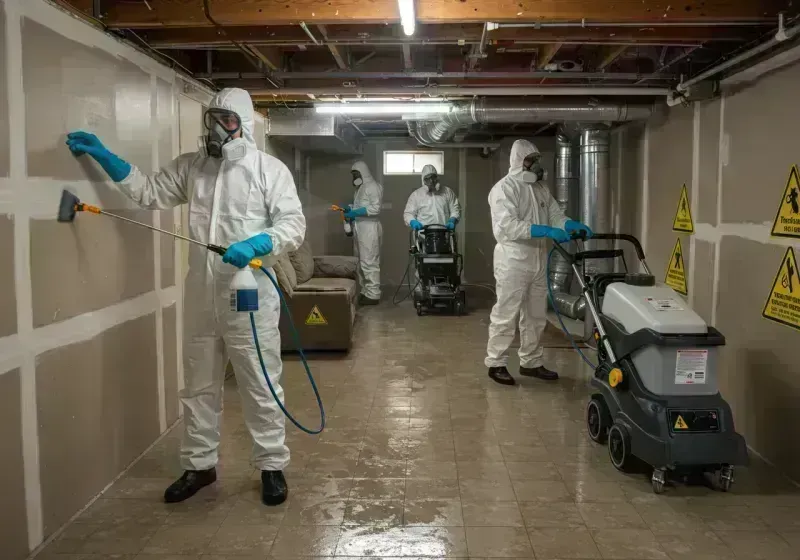 Basement Moisture Removal and Structural Drying process in Cass County, MO